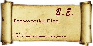Borsoveczky Elza névjegykártya